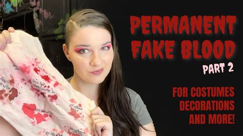 Permanent Fake Blood Tutorial for Fabric, Cosplay, Halloween  